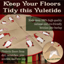 39" Round Christmas Tree Skirt Floor Base Cover made from high quality jute