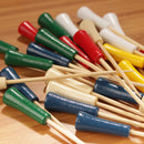 golf tee bamboo sports picks assorted closeup