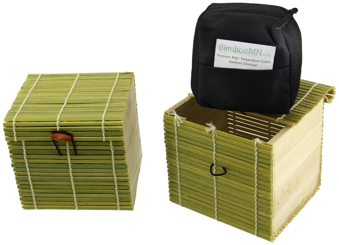 Bamboo Charcoal Odor Absorber Bag in Decorative 4" Box
