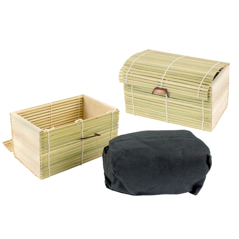 Bamboo Charcoal Odor Absorber Bag in Decorative 6.25" x 3.75" x 3.75" Box