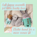 grey baby infant slippers infographic