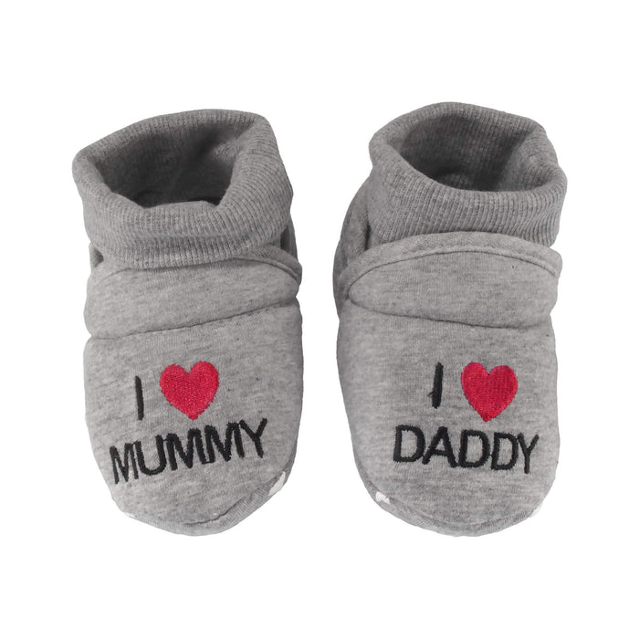 bamboomn Infant Toddler Grey Soft Fluffy Plush Cozy Fuzzy Booties Slippers Single Pair