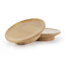 Bamboo Glass Topper Round Horizontal Cut Style