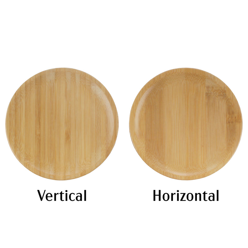 Bamboo Glass Toppers Round Vertical Cut vs. Horizontal Cut Style