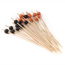 halloween orange black bamboo ball picks