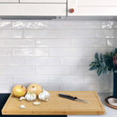 Heavy Duty 24" x 12" x 1" Bamboo Cutting Board Life Style with Food 