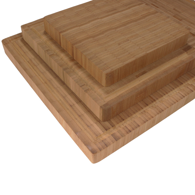bamboo end grain cutting board all  3 sizes grooved