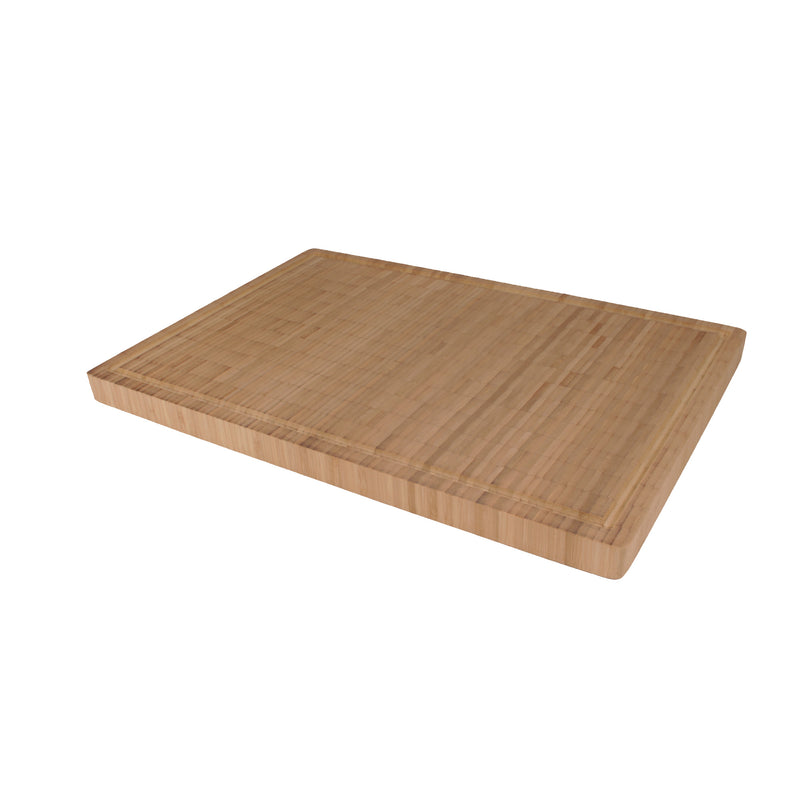 bamboo end grain cutting board 16.9x11.75 side
