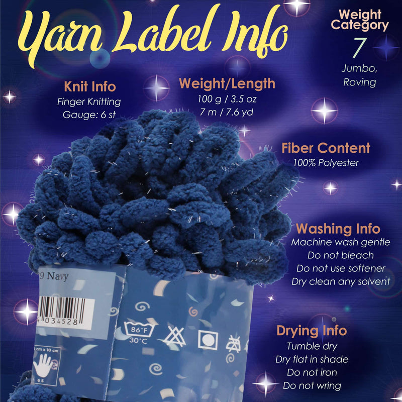 finger yarn sparkle loop skeins info