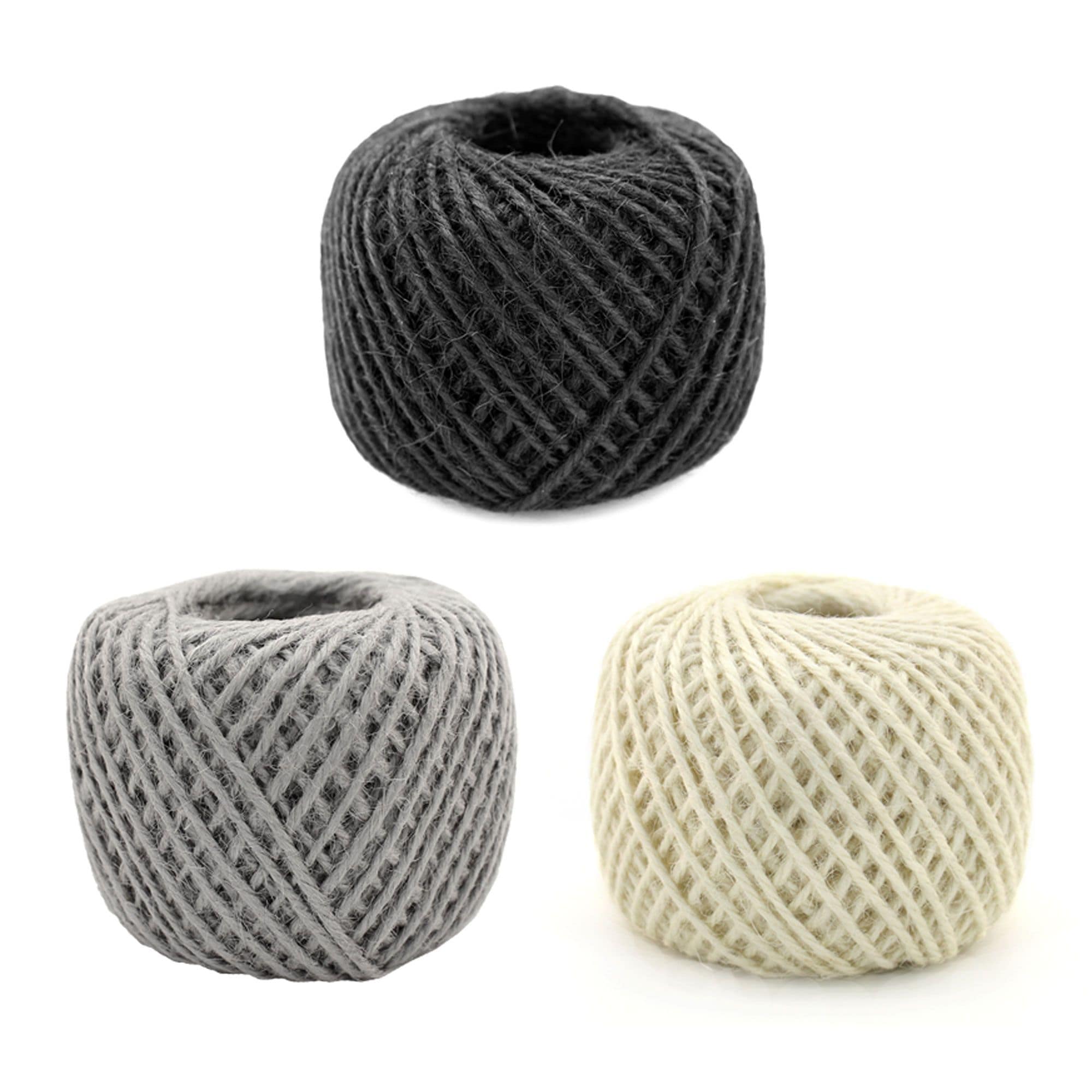 Black, Grey, White Twine