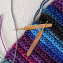 2 carbonized finish hooks with knitted item