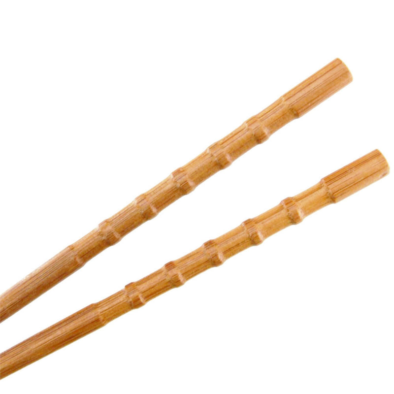 knobby bamboo chopsticks up close