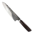 Chef Knife Hammered Blade Black Handle