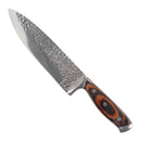 Chef Knife Hammered Blade Walnut Handle