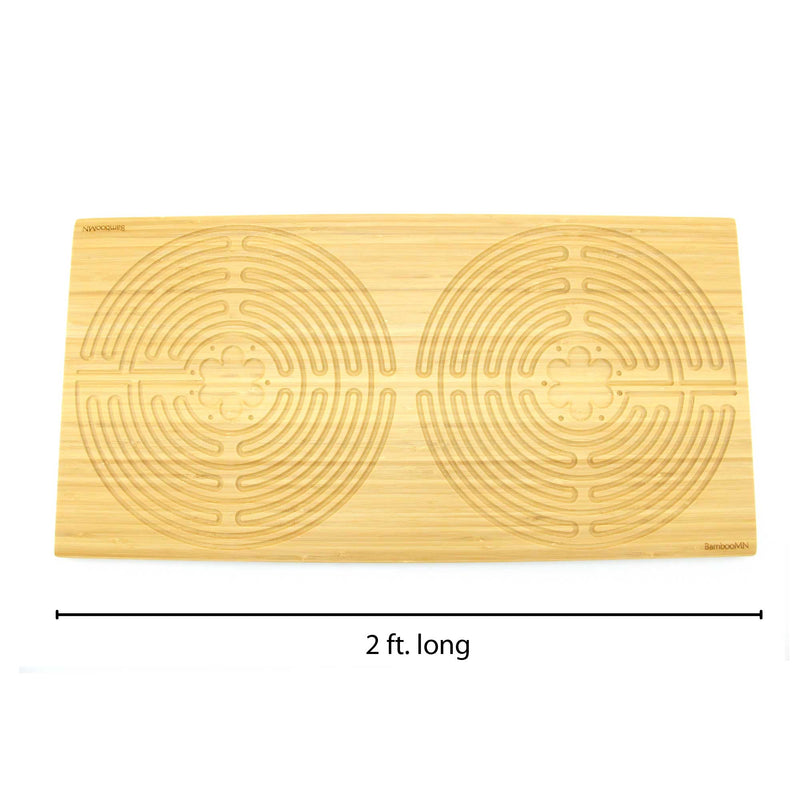 large rectangle bamboo finger labyrinth 7 circuit chartres style natural size