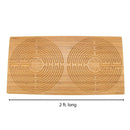 large rectangle bamboo finger labyrinth 11 circuit chartres style carbonized brown size