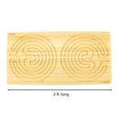 large rectangle bamboo finger labyrinth 7 circuit cretan style natural size