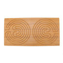 large rectangle bamboo finger labyrinth 7 circuit cretan style carbonized brown