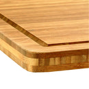 Grooved Flat Square Bamboo Cutting Board 20" x 20" x 0.75"
