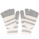 light grey fuzzy mitten fingerless