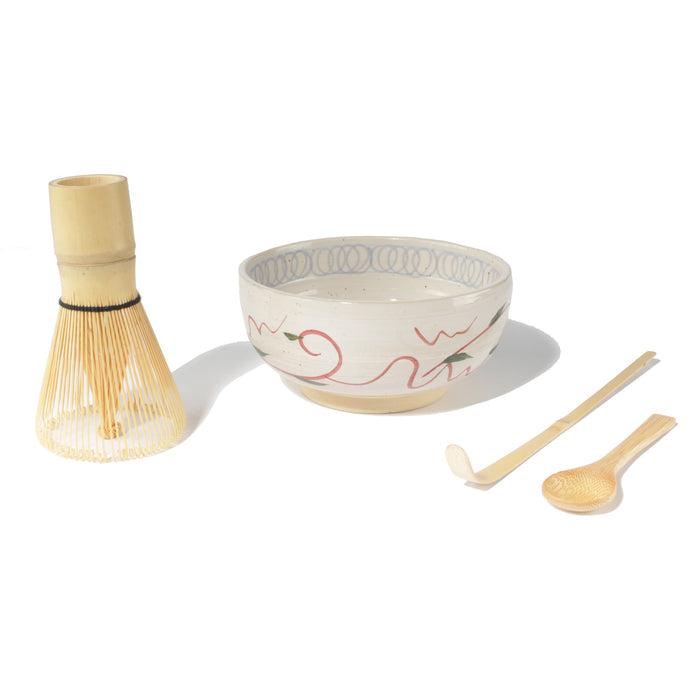 bamboomn Matcha Chawan Matcha Bowl Tea Whisk Chashaku Small Spoon Starter Set
