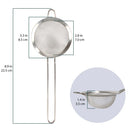 small strainer dimensions