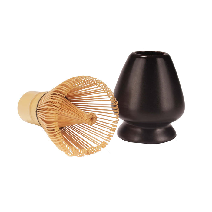 bamboomn Matcha Tea Whisk Set - Bamboo Chasen and Whisk Holder Rest Set