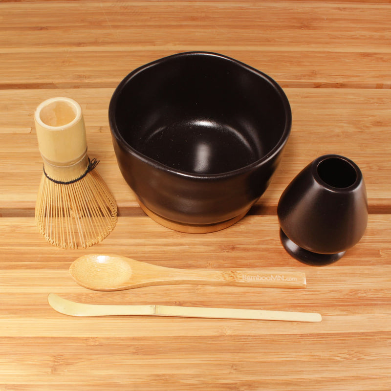 ZENRC Ceremony Matcha Kit - Bamboo Matcha Whisk (Chasen) Scoop (Chashaku)  Chawan Bowl with Pouring Spout Whisk Holder Strainer- The Perfect Matcha  Set