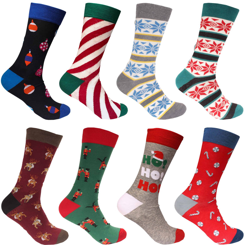 Men's Combed Cotton Christmas Style Socks. Let your Christmas spirit shine through with these stylish mens christmas socks