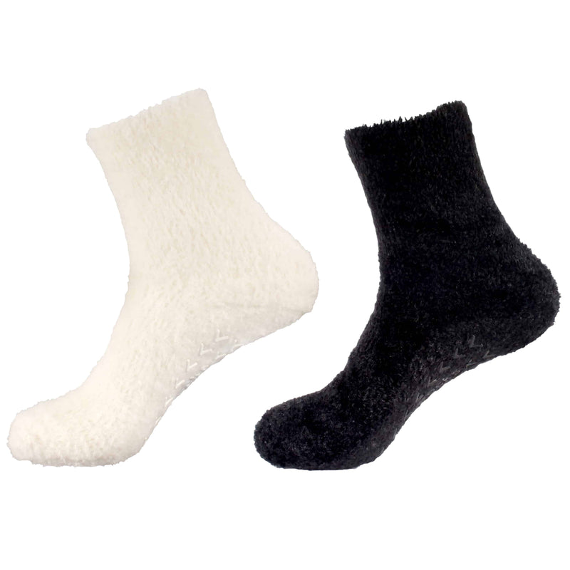 Men's Fuzzy Featherlight Socks with Grips. 