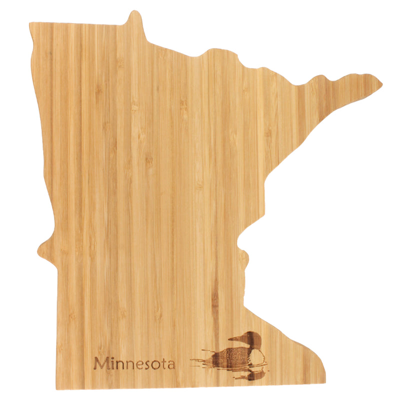 Minnesota Loon Engraved Silhouette Cutting and Serving Board