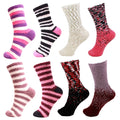 Fuzzy Gradient/Stripe/Polka Dot Sock Assortments