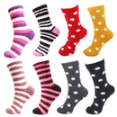 Fuzzy Gradient/Stripe/Polka Dot Sock Assortments