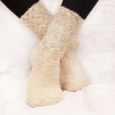 cream moonbeam fuzzy gradient socks lifestyle image