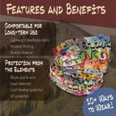 Features and Benefits - Comfortable for Long-term use - Lightweight and breathable fabric - moisture wicking - stretchy material - protection from the elements - blocks dust and wind - insect deterrent - cold weather protection - uv protection