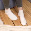 white nylon aloe fuzzy socks