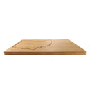 ohio state outlined silhouette bamboo cutting board side