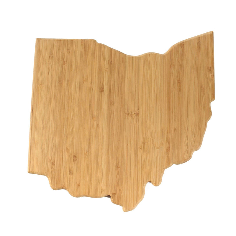 ohio state silhouette bamboo cutting board front