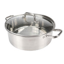 silver pot with lid on