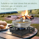 shorter sized pot cooking outside