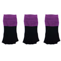 Women's Rayon from Bamboo Fiber Socks Yoga Barre Pilates Non-Skid Toe Grip Socks - 3 Pair