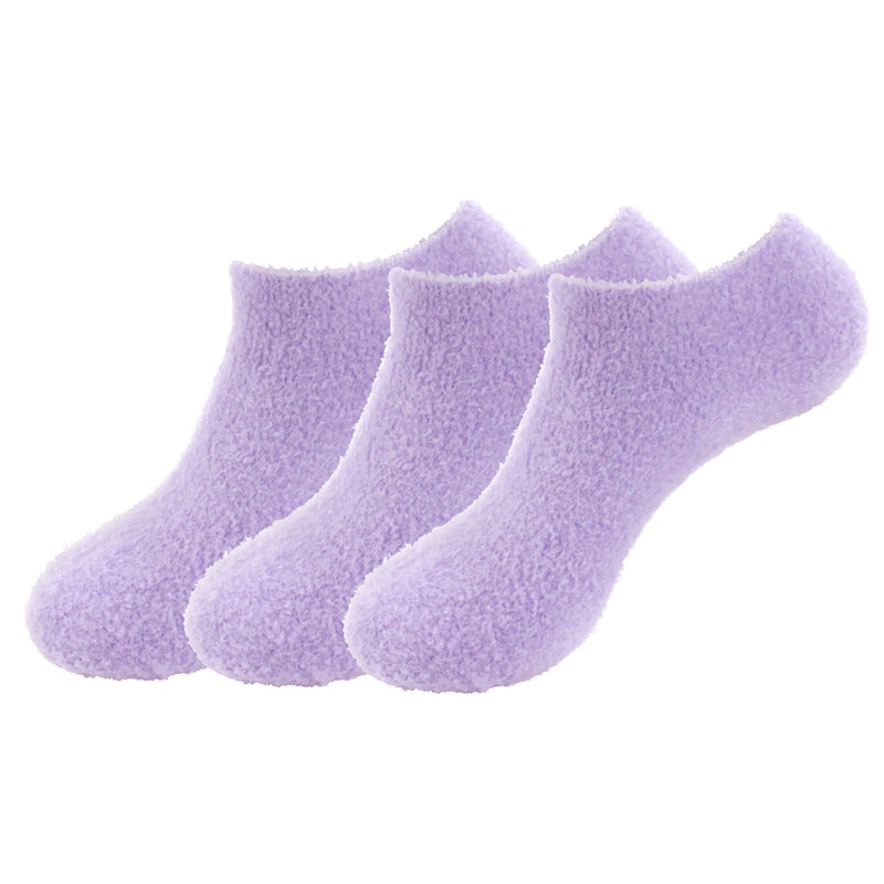 Women's Super Aloe Infused Fuzzy Nylon Socks, 3 Pairs Singles