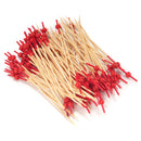 red dipped bamboo ball picks pack