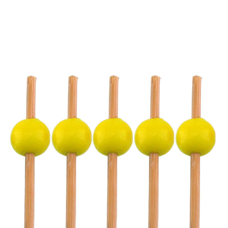 5.9" Bamboo Round Ball Skewer Picks