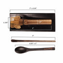 dimension of long handle black tea whisk, black spoon, black chashaku