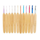 12pc Steel Bamboo Crochet Hook Sets