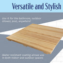 Raised Bamboo Bath Mat