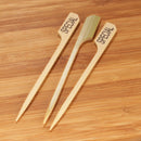 special label bamboo paddle picks full