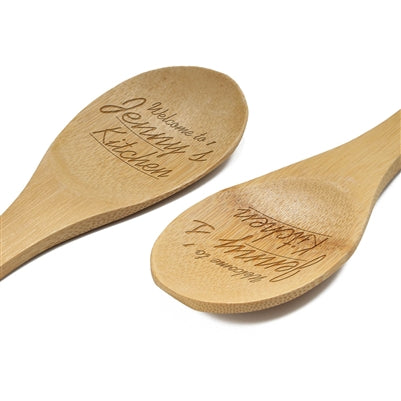 bamboomn Welcome to my Kitchen Custom Engraved Serving Spoon