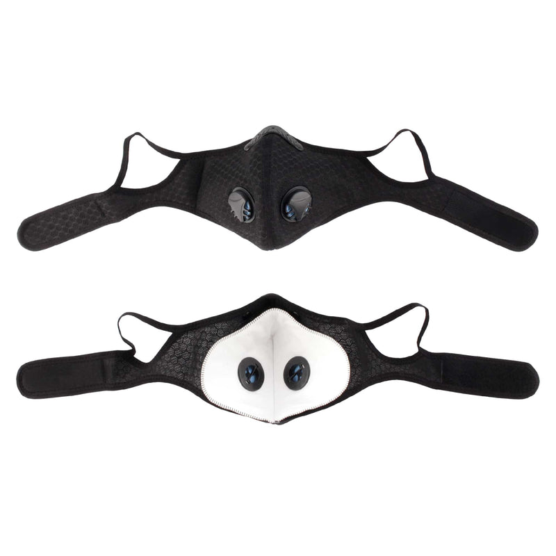 Unisex Sport Face Mask With Active Carbon Filter & Breathing Valves – Reusable Mesh – One Size